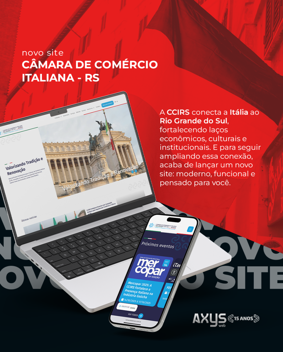 Novo Website Câmara de Comercio Italiana do Rio Grande do Sul