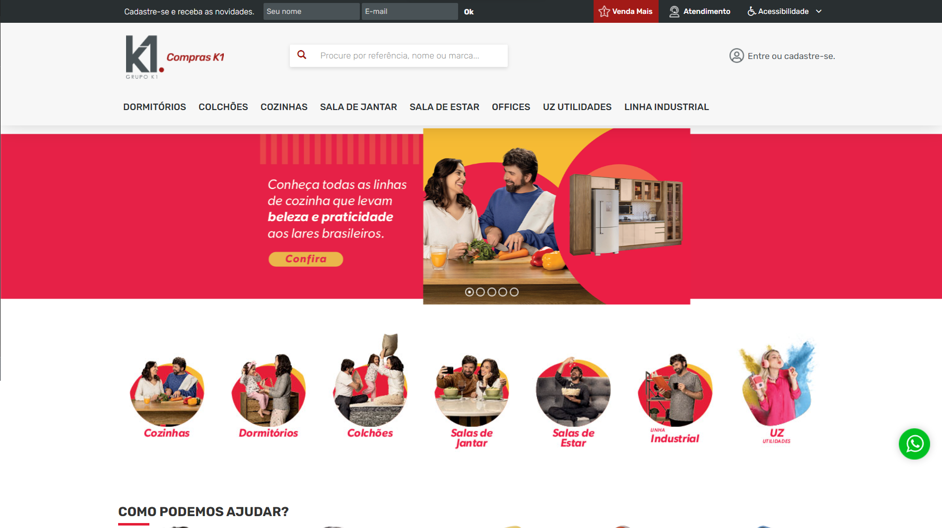 Print de tela ecommerce axys